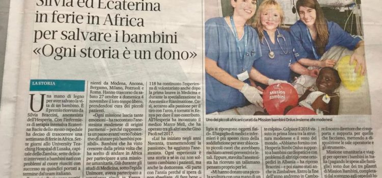 Dalla Gazzetta di Modena del 12 Novembre 2018 Dalla Gazzetta di Modena del 12 Novembre 2018